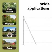 VidaXL Afrasteringspaal zilver 25 x 1,6 m (50 mm gaas) staal - thumbnail