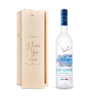 Vodka in gegraveerde kist - Grey Goose - thumbnail