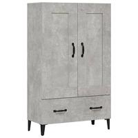 Hoge kast 70x31x115 cm bewerkt hout betongrijs - thumbnail