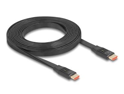 Delock 81003 HDMI-kabel HDMI Aansluitkabel HDMI-A-stekker 3 m Zwart 8K UHD, Vergulde steekcontacten, eARC