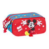 Pennenetui met 2 vakken Mickey Mouse Clubhouse Fantastic Blauw Rood 21,5 x 10 x 8 cm - thumbnail