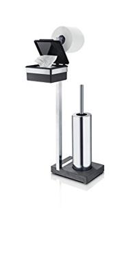 Toiletrolhouder En Borstel Blomus Menoto Design Geborsteld RVS Mat
