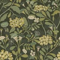 Dutch Wallcoverings Lina - Hybbe Dark Green - Groen - thumbnail