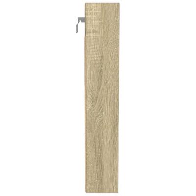 Vitrinekast 100x8,5x50 cm bewerkt hout sonoma eikenkleurig