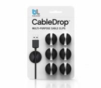 Bluelounge CableDrop kabelklem Zwart 6 stuk(s) - thumbnail