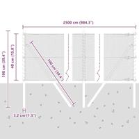 VidaXL Afrasteringspaal zilver 25 x 0,4 m (13 mm gaas) staal - thumbnail
