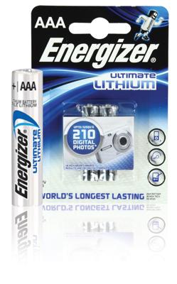 Energizer Ultimate FR03 AAA batterij (potlood) Lithium 1250 mAh 1.5 V 2 stuk(s)
