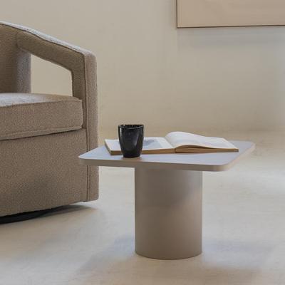 Giga Meubel - Salontafel Vierkant - Beige Metaal - 50x50x35cm - Mischa