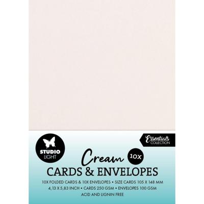 Studio Light • consumables cards & envelopes creme a6