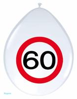 ballon 30cmverkeersbord 60jaar pak a 8st - thumbnail