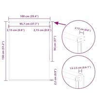 VidaXL Rolgordijn verduisterend 100x130cm stofbreedte 95,7cm geel - thumbnail