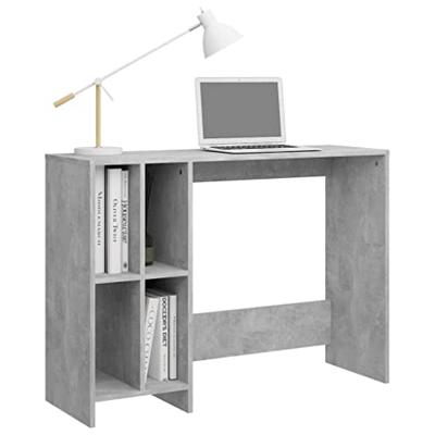 VidaXL Bureau 102,5x35x75 cm bewerkt hout betongrijs
