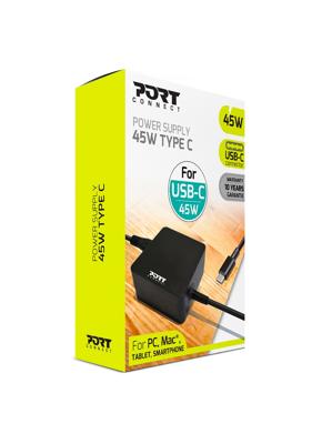 PORT Connect-voeding voor pc, Mac, tablet en smartphone, USB-C-type, 45W