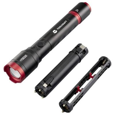 TOOLCRAFT Zaklamp werkt op Li-ion oplaadbare batterij of batterijgevoed Verstelbaar, Instelbare puntgrootte, Met stroboscoopfunctie, Met USB-poort 2500 lm 11.5 TOOLCRAFT Zaklamp werkt op Li-ion oplaadbare batterij of batterijgevoed Verstelbaar, Instelbare puntgrootte, Met stroboscoopfunctie, Met USB-poort 2500 lm 11.5