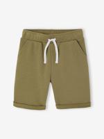 Jongensbermuda van molton kaki - thumbnail