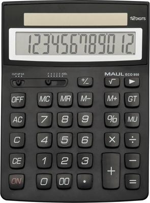 Maul ECO 950 Bureaurekenmachine Zwart Aantal displayposities: 12 werkt op zonne-energie (b x h x d) 155 x 210 x 33 mm Maul ECO 950 Bureaurekenmachine Zwart Aantal displayposities: 12 werkt op zonne-energie (b x h x d) 155 x 210 x 33 mm