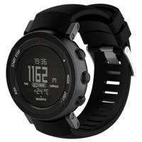 Silicone vervangende polsband voor SUUNTO core ALU Zwart (zwart) - thumbnail
