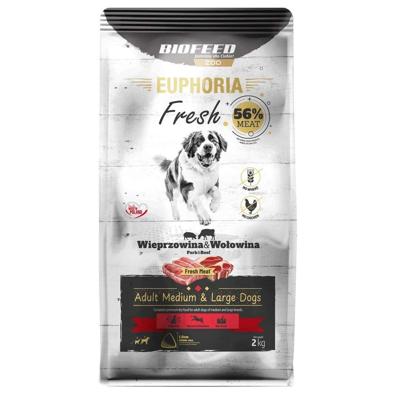 BIOFEED Euphoria Fresh Adult Medium & Large Pork with beef - droog hondenvoer - 2kg