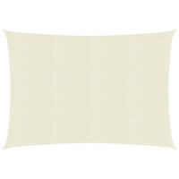 VidaXL Zonnezeil 160 g/m² 3x4,5 m hdpe crèmekleurig - thumbnail