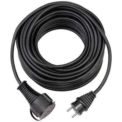 Brennenstuhl ip44 rubberen verlengsnoer verlengkabel (zwart, 10 meter)