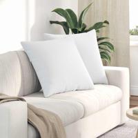VidaXL Sofa kussens 2 pcs wit 60 x 60 cm stof - thumbnail