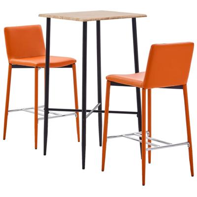 vidaXL 3-delige Barset kunstleer oranje vidaXL 3-delige Barset kunstleer oranje