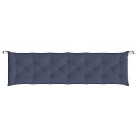 VidaXL Tuinbankkussens 2 st 200x50x7 cm oxford stof marineblauw - thumbnail