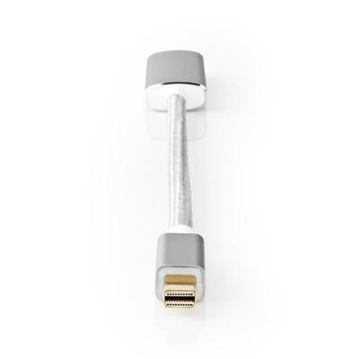 Nedis CCTB37650AL02 Mini Displayport-kabel Displayport 1.2 Mini-displayport Male Hdmi™ Output 21.6 Gbps Verguld 0.20 M Rond Gebreid Zilver Cover Window Box