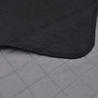 VidaXL Bedsprei gewatteerd dubbelzijdig 230x260 cm zwart/grijs - thumbnail