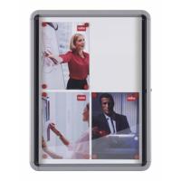 Nobo Premium Plus binnenvitrine, draaideur met slot, magnetisch, 4 x A4 - thumbnail