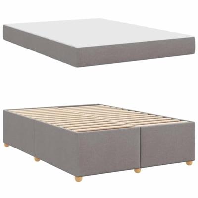 Bedframe met matras Taupe 160 x 200 cm Stof