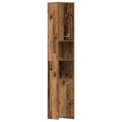 3-delige Badkamermeubelset bewerkt hout oud houtkleurig