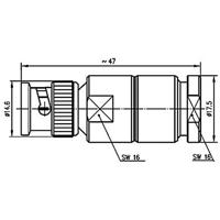 Telegärtner 100023344 100023344 BNC-connector Stekker, recht 50 Ω 1 stuk(s) - thumbnail