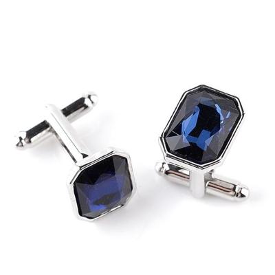 Fasion diamant ingelegde Cufflinks(Dark blue)