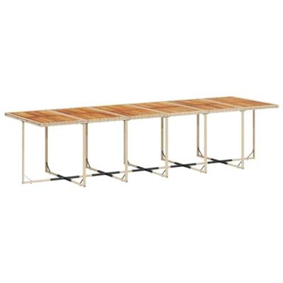 17-delige Tuinset met kussens poly rattan beige