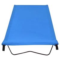Campingbed 180x60x19 cm oxford stof en staal blauw - thumbnail