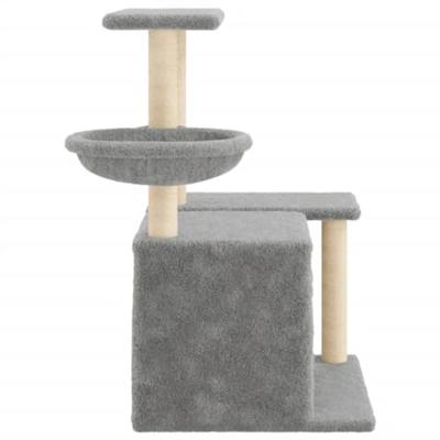 VidaXL Kattenmeubel met sisal krabpalen 83 cm lichtgrijs - thumbnail