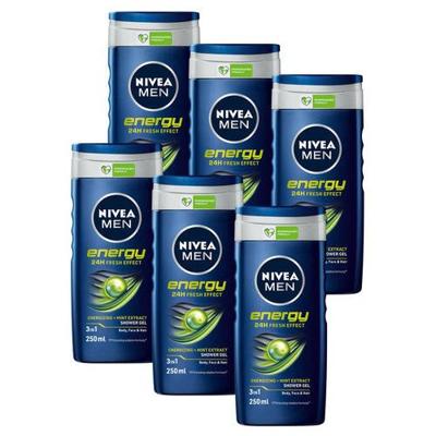 Nivea Nivea Douchegel Men - Energy 250 ml. 6 x Voordeelpak Nivea Nivea Douchegel Men - Energy 250 ml. 6 x Voordeelpak