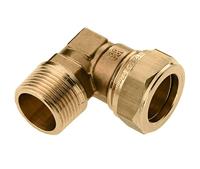 Bonfix knelkoppeling - Knie - buitendraad - 1/2 x 15 mm - Messing - thumbnail