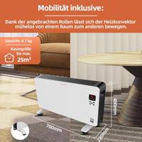 SHX SHX22HEAT100 Convector Wit/zwart - thumbnail