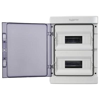 Sygonix SY-6696060 Kleine verdeelkast Oppervlakmontage Aantal groepen: 24 Aantal rijen: 2 Inhoud: 1 stuk(s) Sygonix SY-6696060 Kleine verdeelkast Oppervlakmontage Aantal groepen: 24 Aantal rijen: 2 Inhoud: 1 stuk(s)