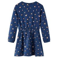 Kinderjurk met lange mouwen 92 marineblauw - thumbnail