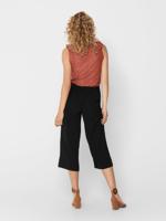 ONLY cropped high waist wide leg culotte ONLWINNER zwart - thumbnail