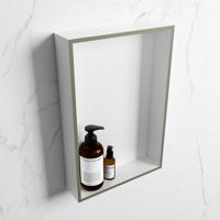 MONDIAZ EASY Nis 44,5x29,5cm in solid surface kleur Army | Talc. 1 vak geschikt voor in- of opbouw - thumbnail