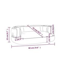 Hondenmand ergonomisch schuim 60x42 cm kunstleer donkerblauw - thumbnail