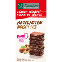 Damhert Minder Suikers Chocoladetablet Hazelnoten - thumbnail