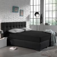 Dreamhouse Enkel Jersey 135 gr. Hoeslaken Zwart 190/200 x 200/220 - thumbnail