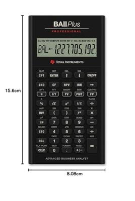 Texas Instruments TI-BAII+PRO Calculator Financieel TI-BA II Plus Prof Texas Instruments TI-BAII+PRO Calculator Financieel TI-BA II Plus Prof