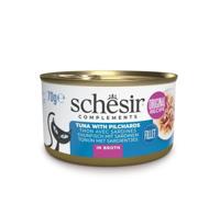 SCHESIR in cooking broth Tuna with sardines - nat kattenvoer - 70 g - thumbnail