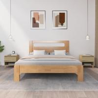 Nachtkastjes 2 st 50x46x50 cm bewerkt hout sonoma eikenkleurig - thumbnail
